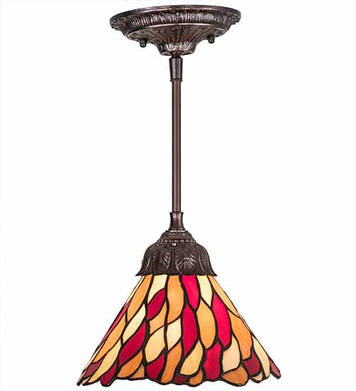 One Light Mini Pendant from the Willow collection in Mahogany Bronze finish