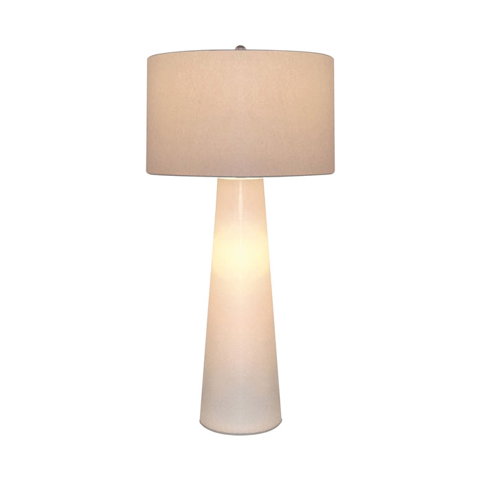 One Light Table Lamp from the Obelisk collection in White finish