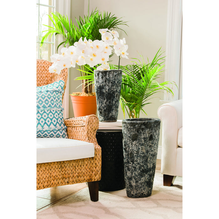Vase from the Neoma collection in Ancient Grey finish
