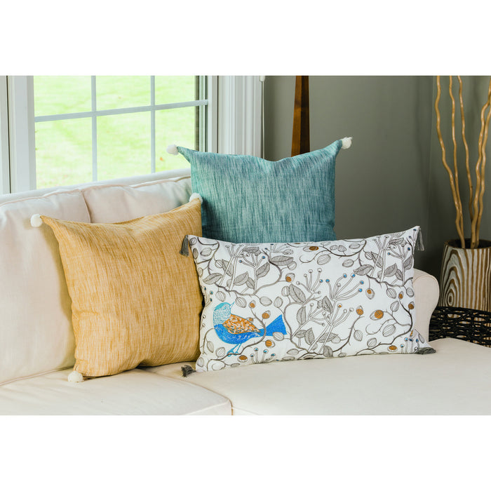 Pillow from the Northdell collection in Blue, Crema, Crema finish