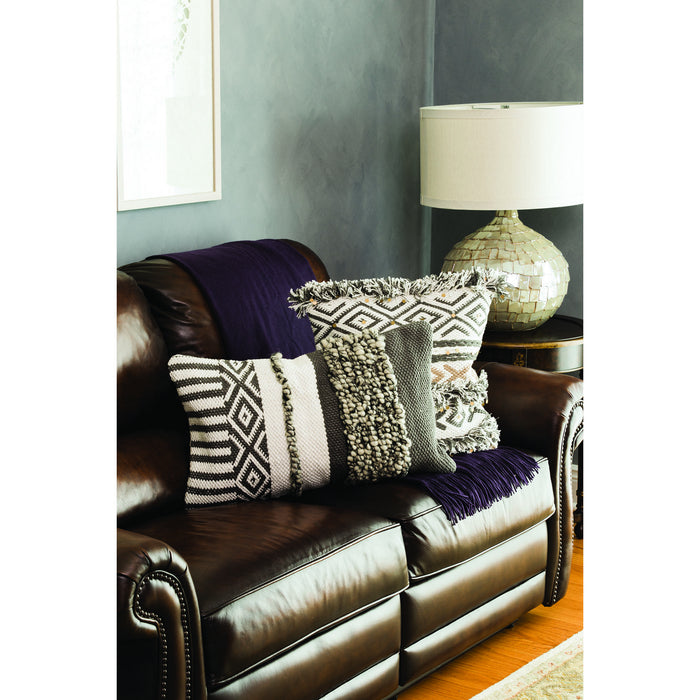 Pillow from the Domingo collection in Dijon, Grey, Grey finish