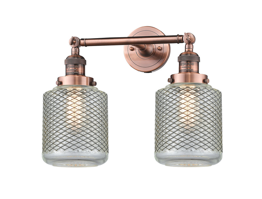 Two Light Bath Vanity from the Franklin Restoration collection in Antique Copper finish