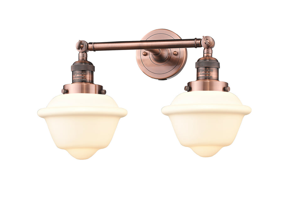 Two Light Bath Vanity from the Franklin Restoration collection in Antique Copper finish