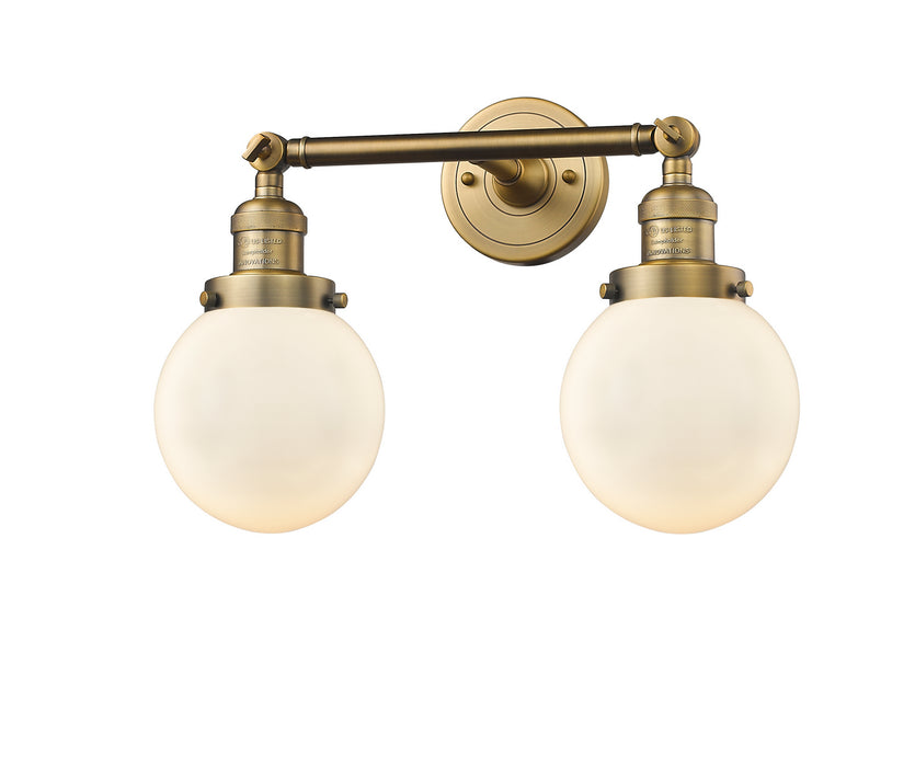 Two Light Bath Vanity from the Franklin Restoration collection in Brushed Brass finish