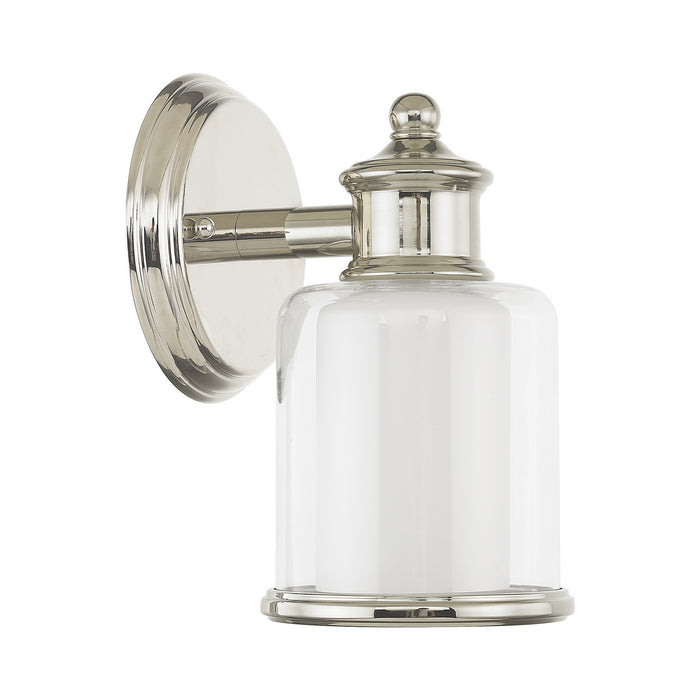 One Light Wall Sconce from the Middlebush collection in Polished Nickel finish