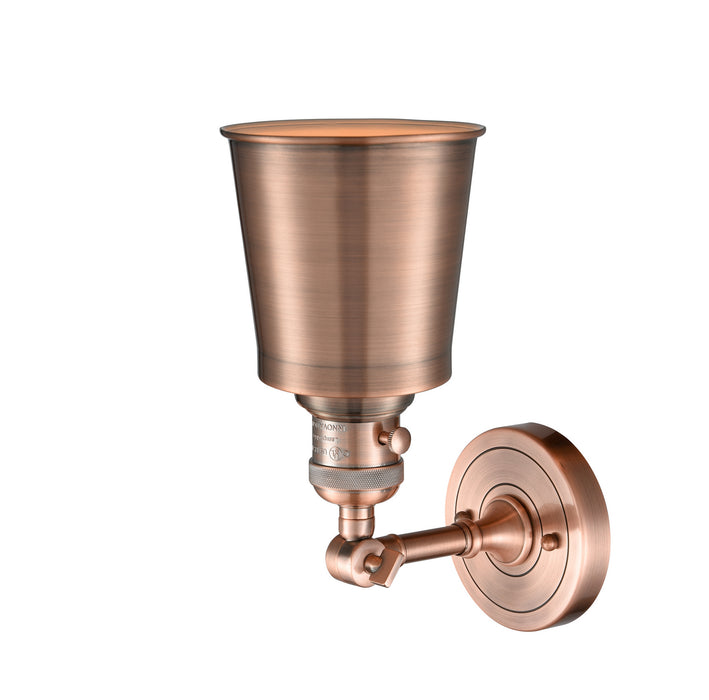 One Light Wall Sconce from the Franklin Restoration collection in Antique Copper finish