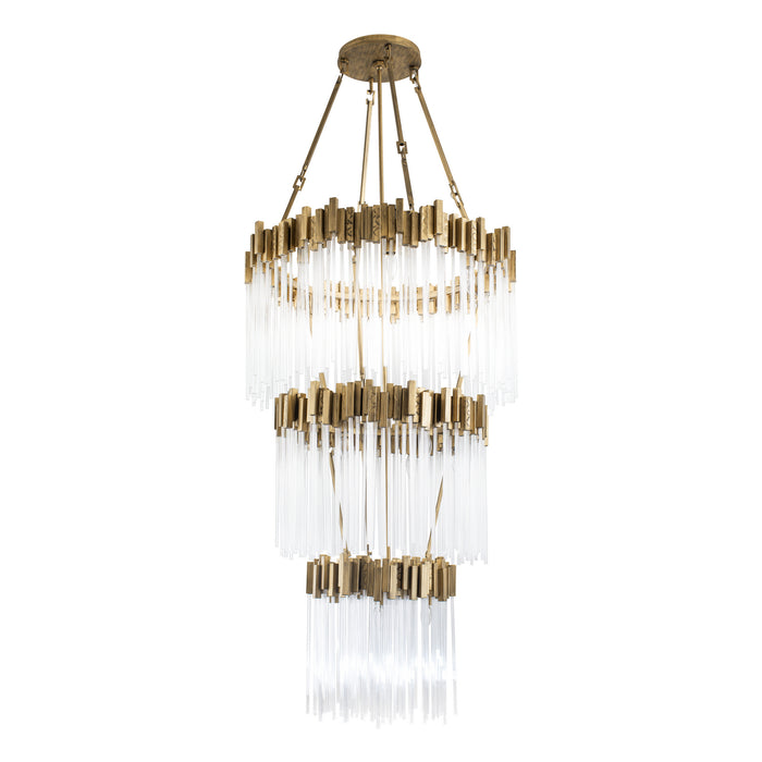 19 Light Chandelier from the Matrix collection in Havana Gold finish