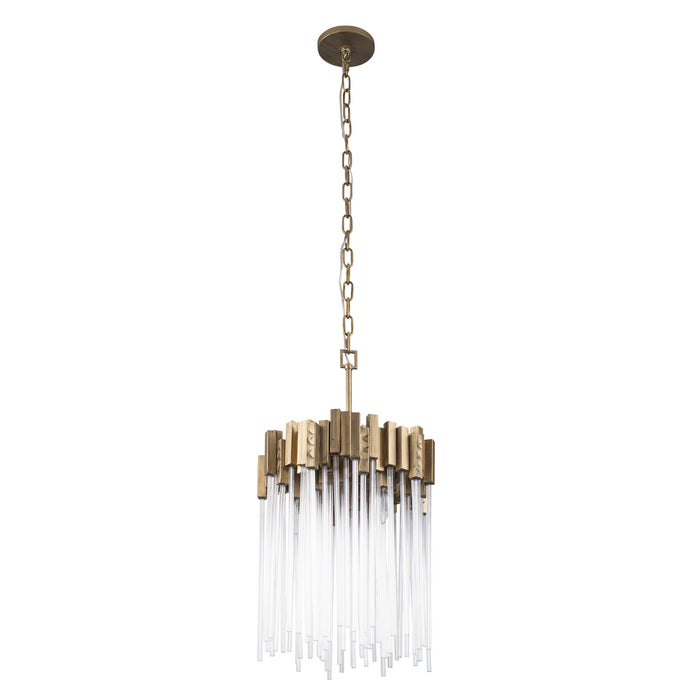 Three Light Pendant from the Matrix collection in Havana Gold finish
