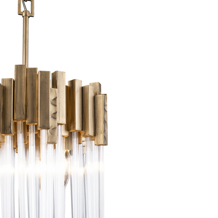 Three Light Pendant from the Matrix collection in Havana Gold finish