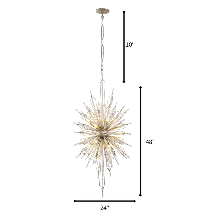 20 Light Foyer Pendant from the Orbital collection in Gold Dust finish