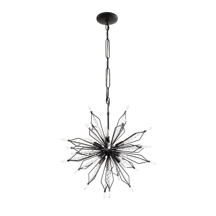 Eight Light Pendant from the Orbital collection in Carbon finish