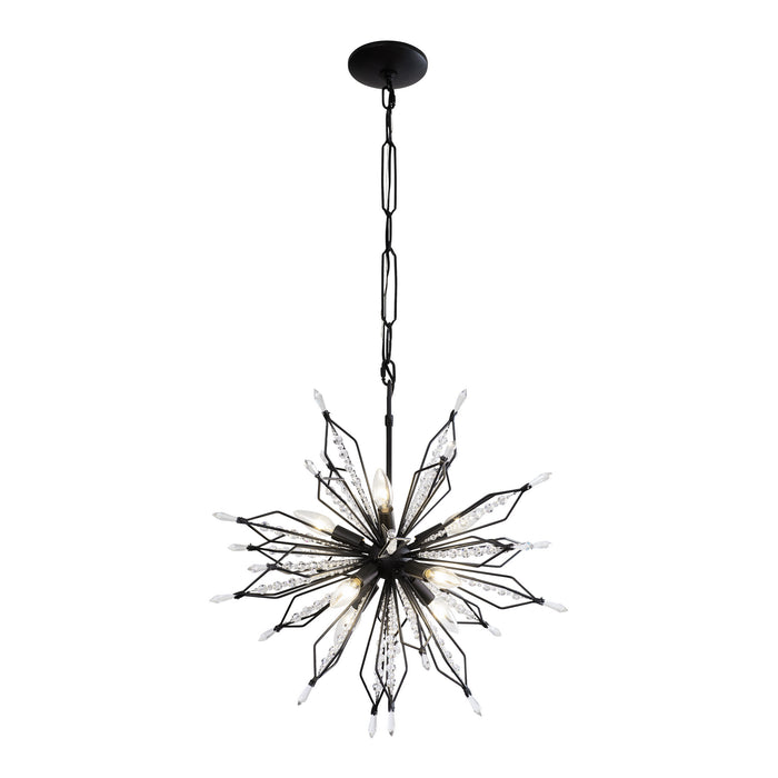 Eight Light Pendant from the Orbital collection in Carbon finish