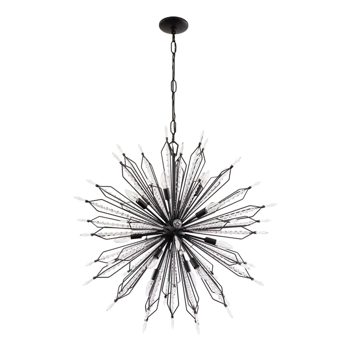16 Light Pendant from the Orbital collection in Carbon finish