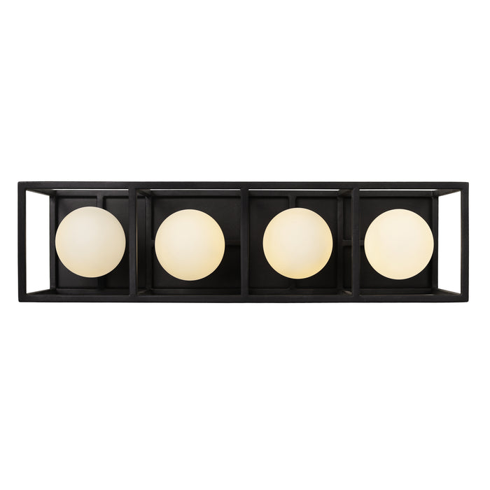 Four Light Bath from the Plaza collection in Carbon/Havana Gold finish