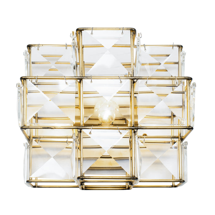 Three Light Wall Sconce from the Cubic collection in Calypso Gold finish