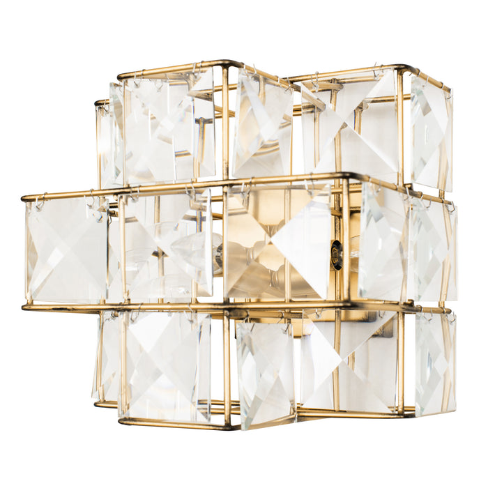 Three Light Wall Sconce from the Cubic collection in Calypso Gold finish