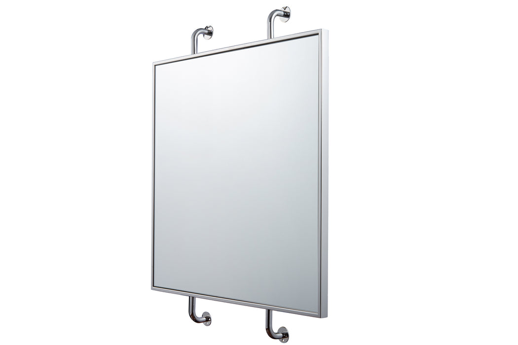 Mirror from the Tycho collection in Polished Nickel finish