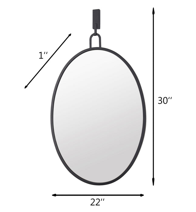 Mirror from the Stopwatch collection in Black finish