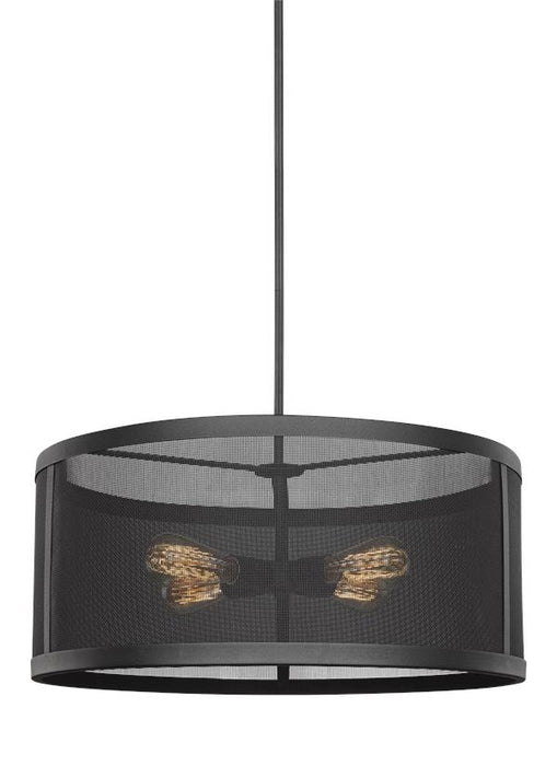 Four Light Pendant from the Gereon collection in Black finish