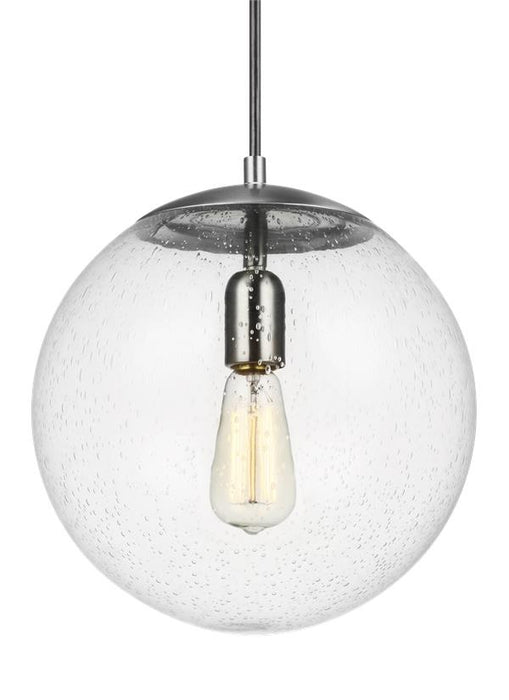 One Light Pendant from the Leo - Hanging Globe collection in Satin Aluminum finish