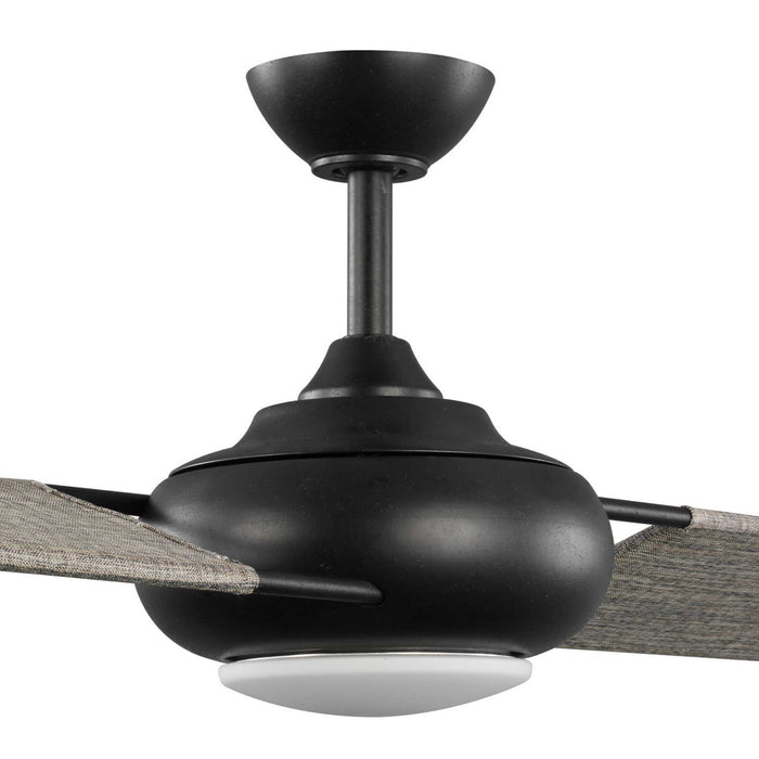 54``Ceiling Fan from the Edisto collection in Forged Black finish