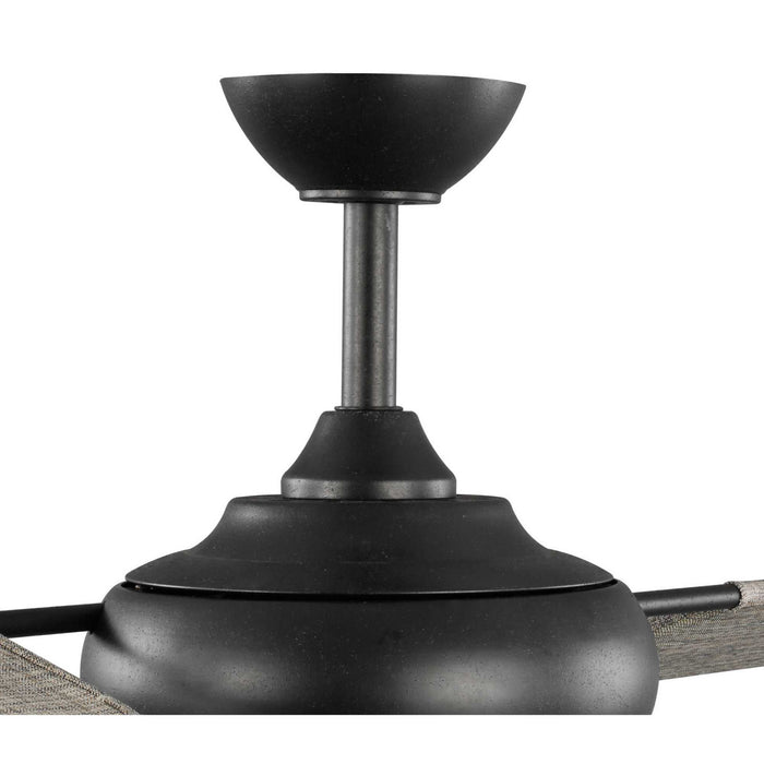 54``Ceiling Fan from the Edisto collection in Forged Black finish