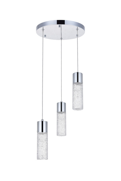 LED Pendant from the Constellation collection in Chrome finish