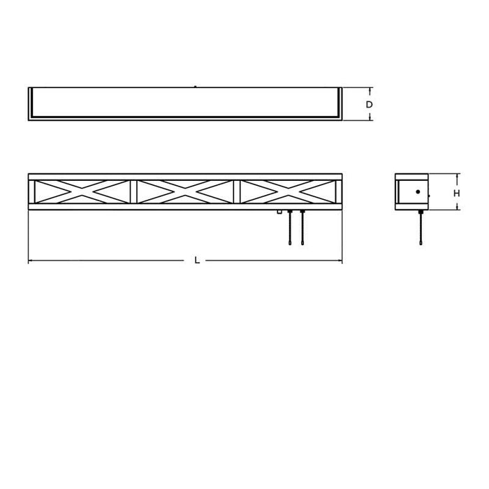LED Overbed from the Scott collection in Distressed Grey finish