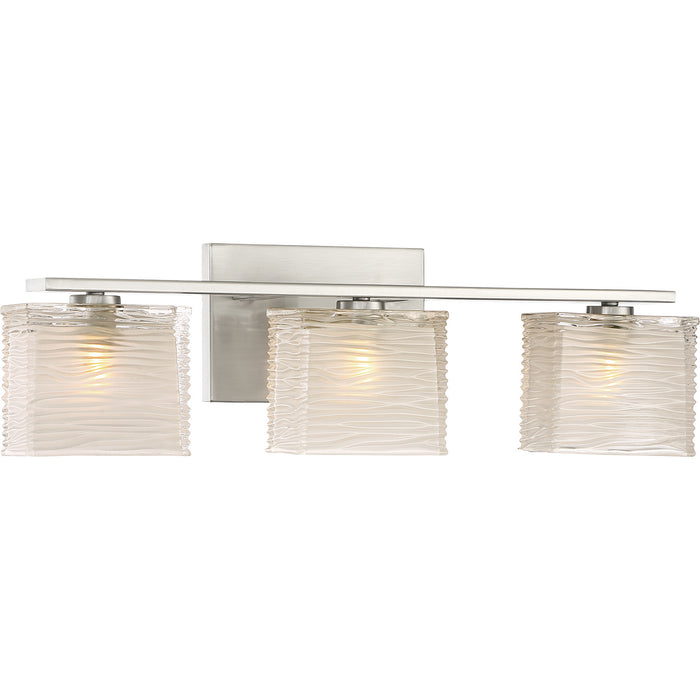 Three Light Bath Fixture from the Westcap collection in Brushed Nickel finish