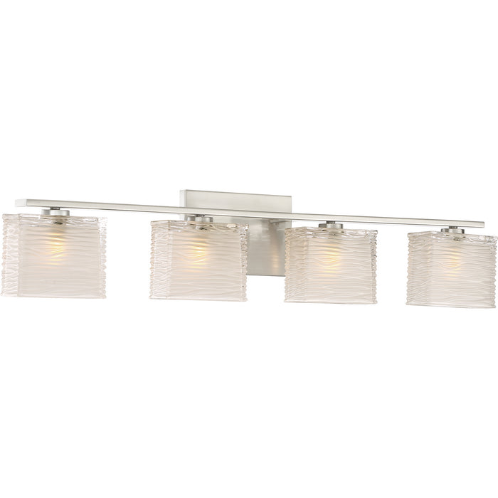 Four Light Bath Fixture from the Westcap collection in Brushed Nickel finish
