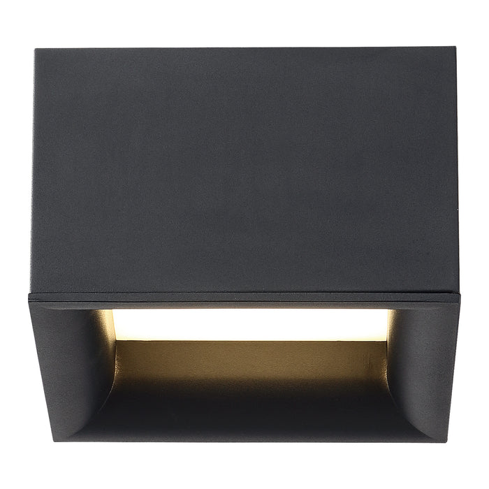 LED Flush Mount from the Bloc collection in Black finish