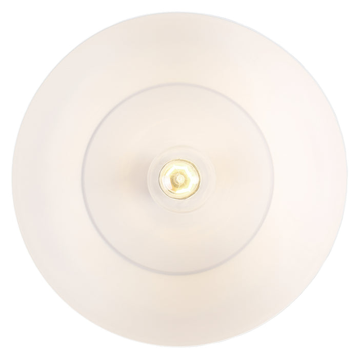 LED Pendant from the Blend collection in White with Wood Grain finish