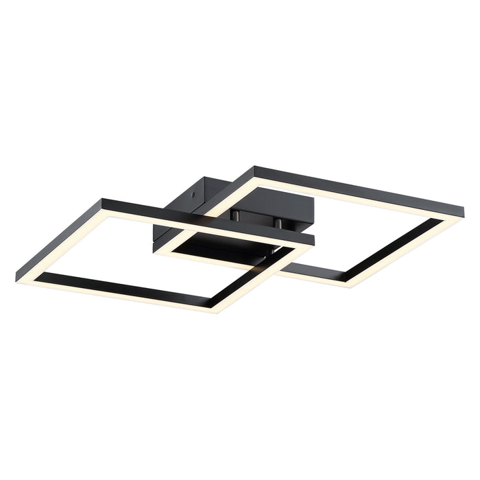 LED Wall Fixture from the Squared collection in Black finish