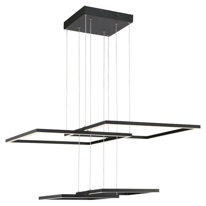 LED Pendant from the Squared collection in Black finish