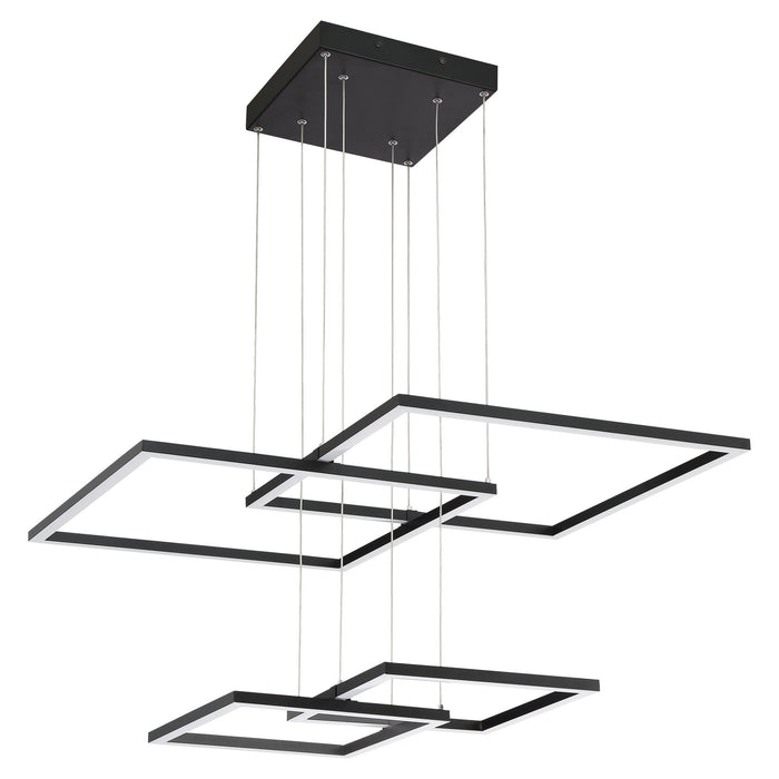 LED Pendant from the Squared collection in Black finish