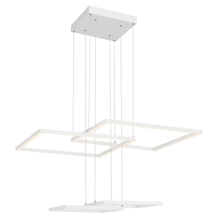 LED Pendant from the Squared collection in White finish