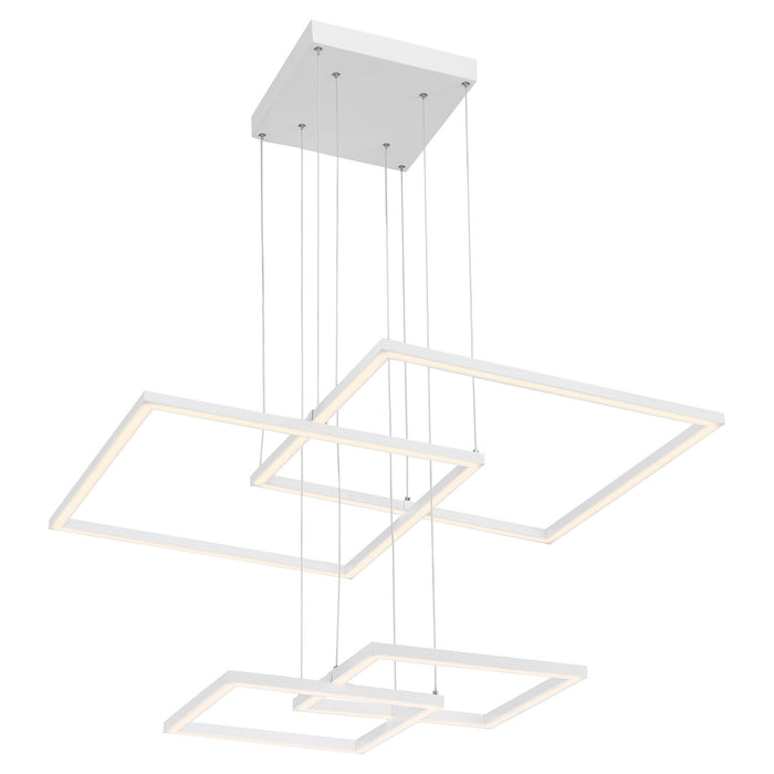 LED Pendant from the Squared collection in White finish