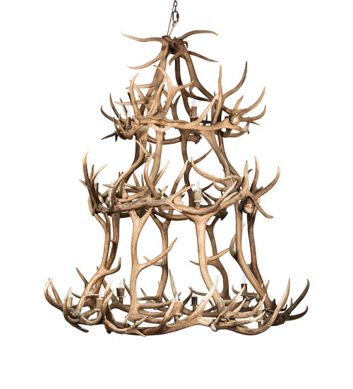 18 Light Chandelier from the Antlers collection in Verdigris,Copper finish