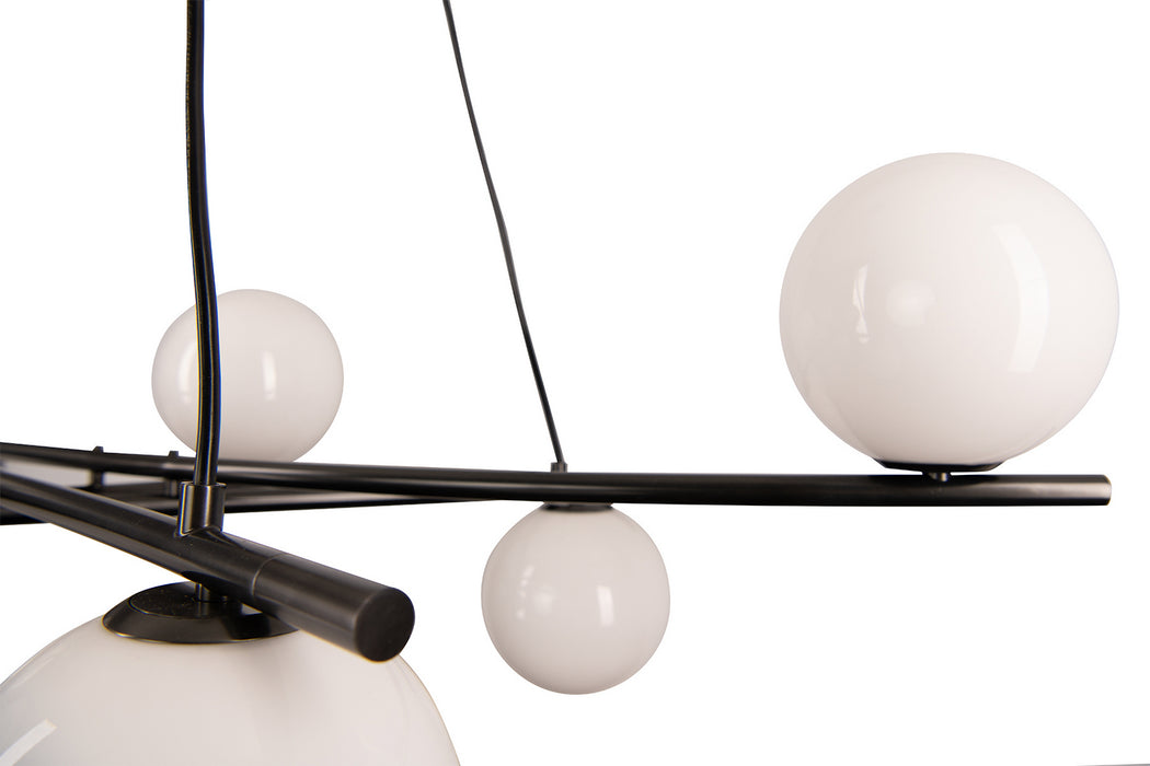 Eight Light Ceiling Mount from the Perch Pendant collection in Acid Dipped Black finish