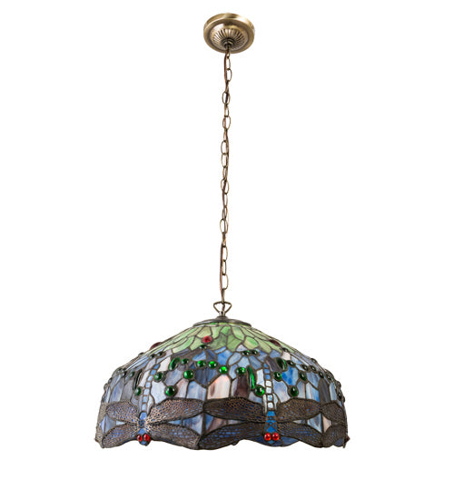 One Light Pendant from the Dragonfly collection in Satin Brass finish