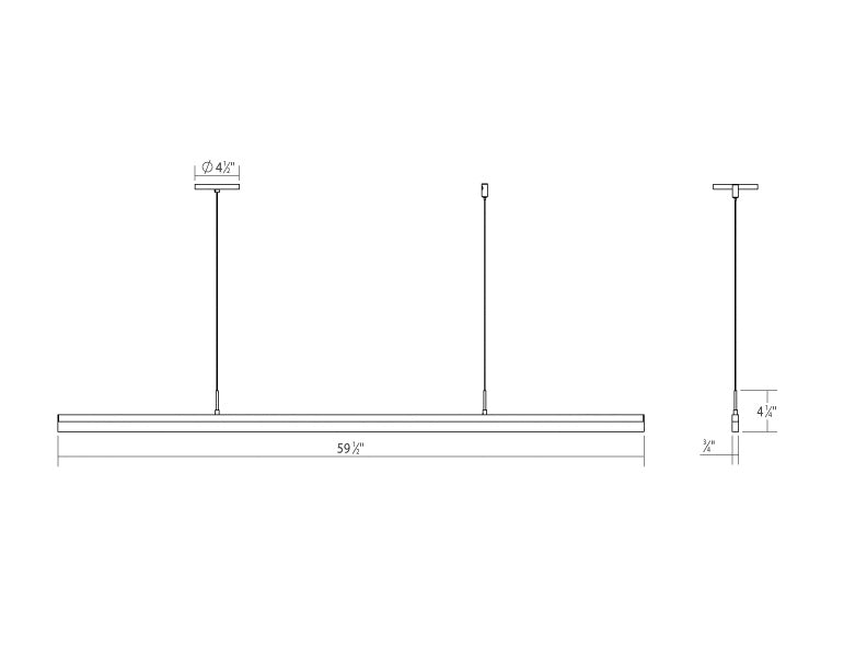 LED Pendant from the Stiletto collection in Satin White finish