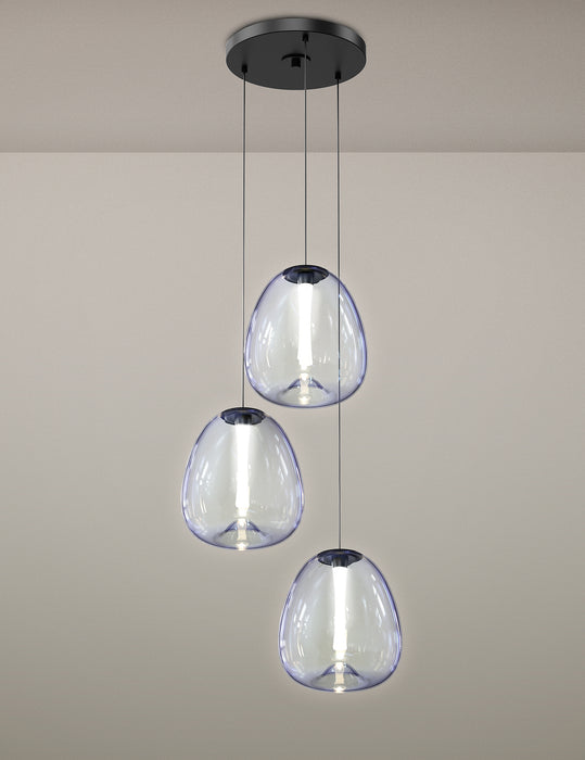 LED Pendant from the Mela™ collection in Satin Black finish