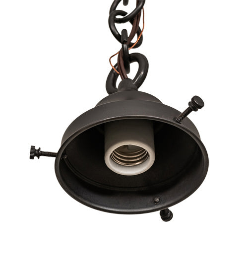One Light Schoolhouse Hardware from the Revival collection in Craftsman Brown finish