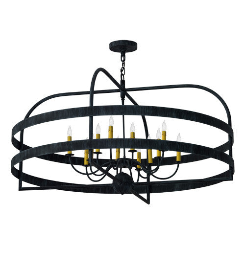 12 Light Chandelier from the Aldari collection in Antique Iron Gate finish