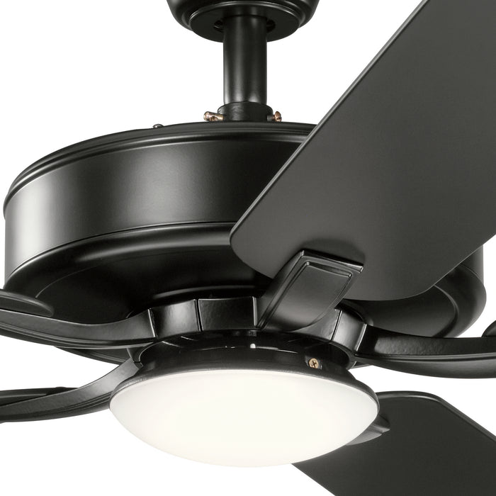 52``Ceiling Fan from the Basics Pro Designer collection in Satin Black finish
