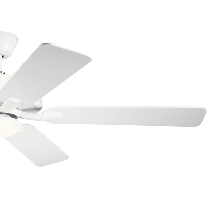 52``Ceiling Fan from the Basics Pro Designer collection in White finish