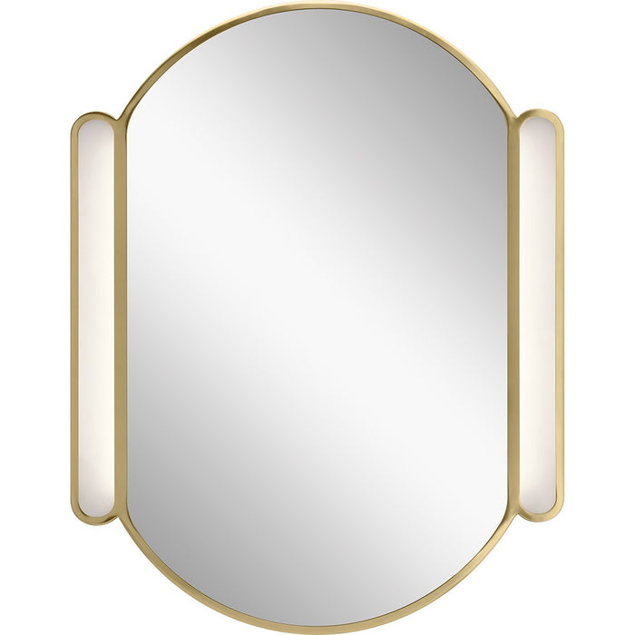 LED Mirror from the Sorno collection in Champagne Gold finish