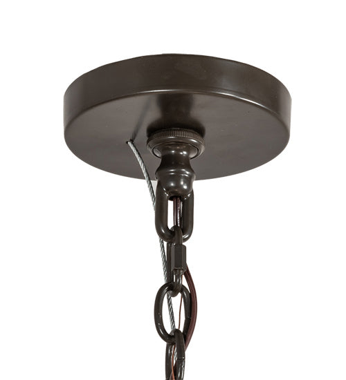 12 Light Chandelier from the Barrel Stave collection in Natural Wood,Timeless Bronze finish