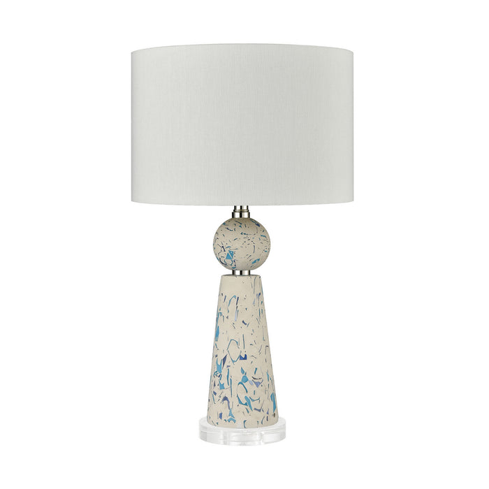 One Light Table Lamp in White finish