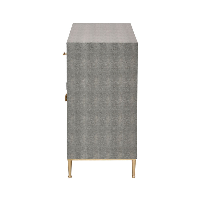 Cabinet from the Sands Point collection in Grey, Gold , Gold finish